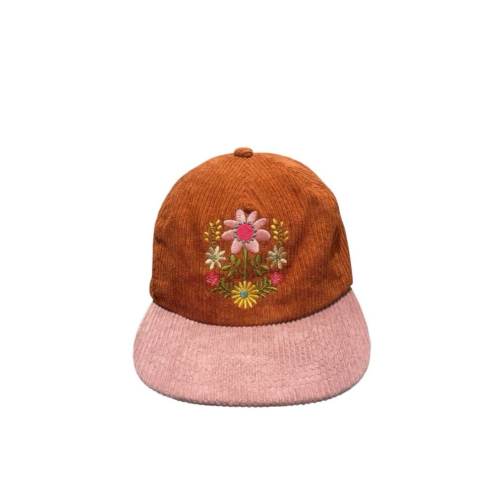 Natural Life ‘Rust Folk Flower’ Corduroy OSFA Snapback Hat